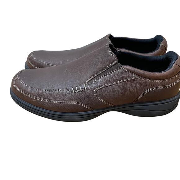 Abeo Brown Leather Slip On Loafer Suregrip Slip Resistant Soles Comfort Men\'s 13 main image 10